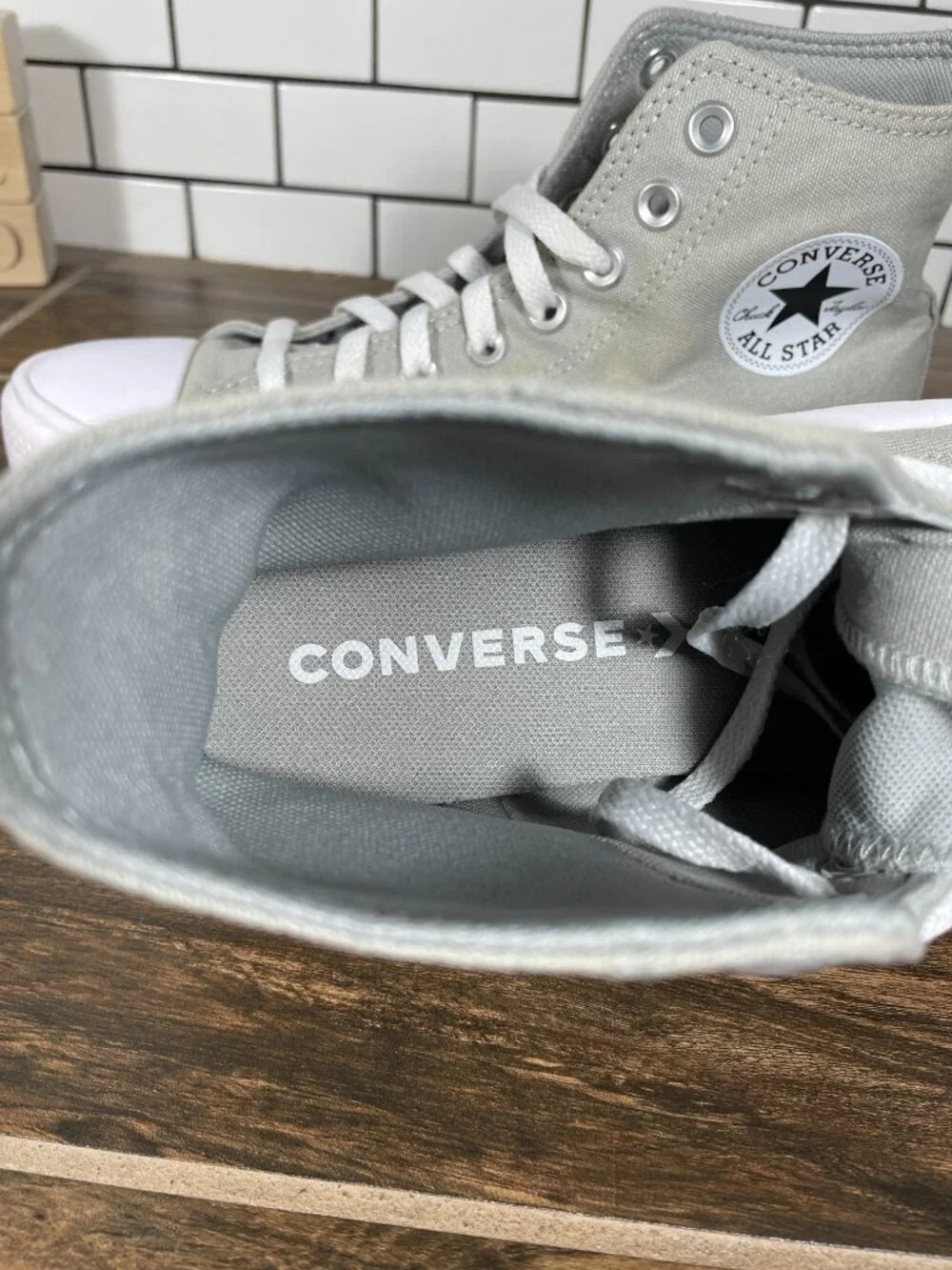 Converse Chuck Taylor All Star Move Womens 8 Shoes Slate Sage Platform Sneakers - Picture 11 of 13